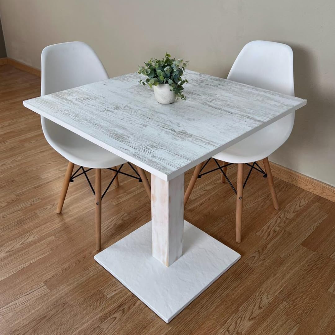  Tavola da Bar Bistrot Quadrata per Ristorante in Colore Misto (Antico Bianco A428 - Bianco, 70x70 cm)
| Tavolo da Bar d